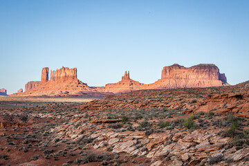 Fototapeta na wymiar Monument Valley rock formations on the border between Arizona and Utah, USA