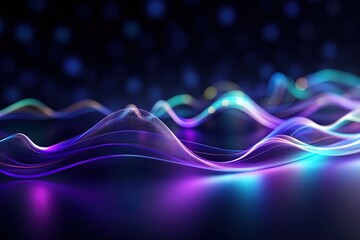 abstract futuristic background with pink blue glowing neon moving high speed wave lines and bokeh lights. Data transfer concept Fantastic wallpaper
