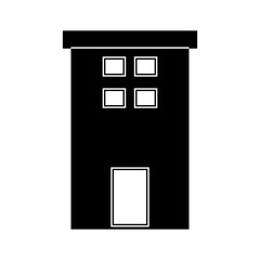 black and white house