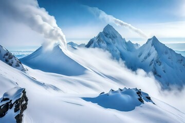 Fototapeta na wymiar mountains with snow