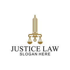 law logo with pillars of justice symbol concept, creative premium of lawyer and law office