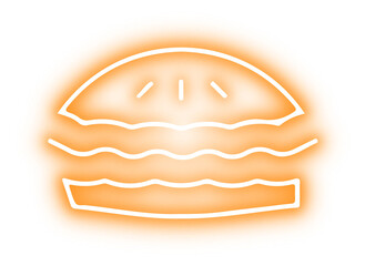 Set of Bakery icon neon