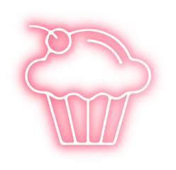 Set of Bakery icon neon