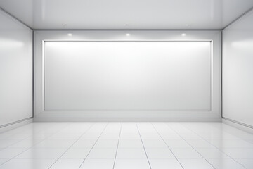 Empty White Gallery Room