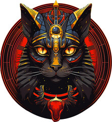 black and red pharaoh cat