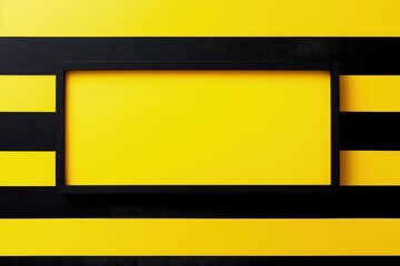 Banner with black and yellow stripes, space for text, black friday and promotion concept. Generative AI
