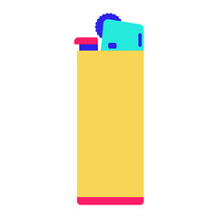 Cigarette lighter illustration isolated on white background