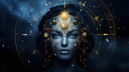 Horoskop Fantasie Gesicht Frau 