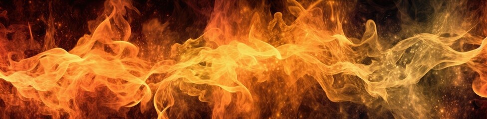 Fire on a black background