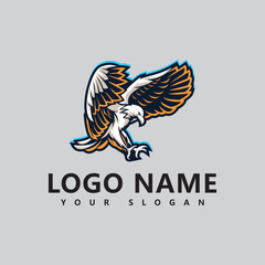 professional and creative logo design with eagle