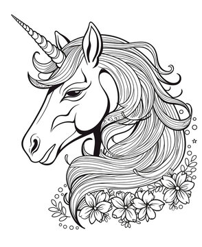 Unicorn Coloring Pages For Adults