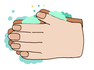 手を洗うイラスト素材