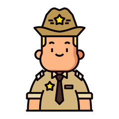 cartoon policeman character