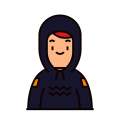 man with hoodie
