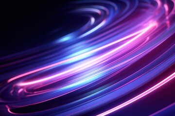 Fototapeta premium abstract futuristic background with pink blue glowing neon moving high speed wave lines and bokeh lights. Data transfer concept Fantastic wallpaper