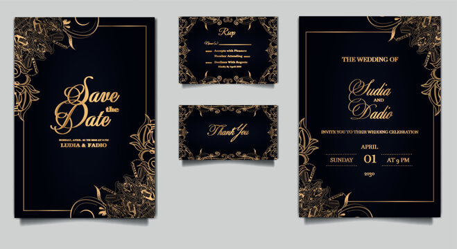 luxury wedding invitation cards