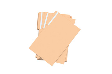 Paper folders for documents isolated on white background. Top view. 3d render