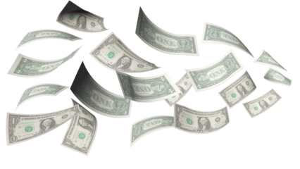 dollars money fallng like leaves in autumn win sales rich walth