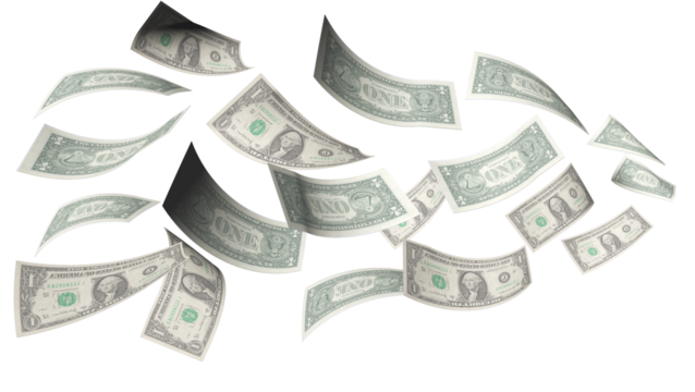 dollars money fallng like leaves in autumn win sales rich walth