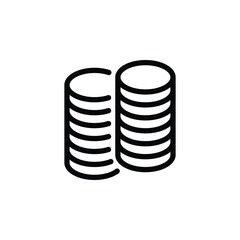 Stack of Coins - Glyph - Business Related Icon - EPS Vector