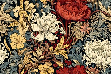 Image of The patterns of the Victorian era, so fashionable now, were inspired by nature. With Generative AI technology printed on Printed Glass Basin Splashbacks