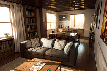 modern living room, Generative AI