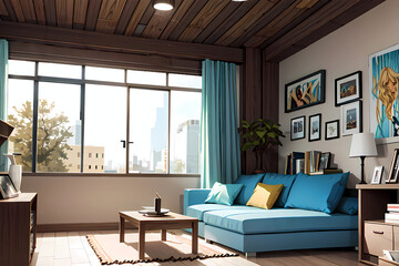 modern living room, Generative AI