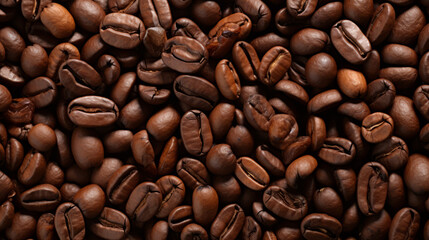 Fototapeta premium A pile of roasted coffee beans
