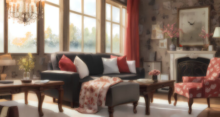 modern living room, Generative AI