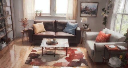 modern living room, Generative AI