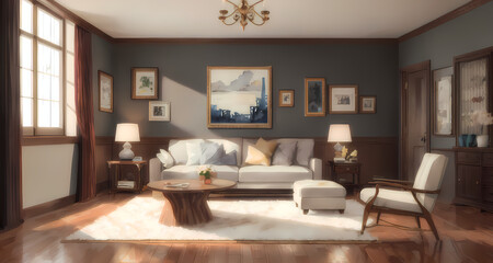 modern living room, Generative AI