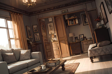 modern living room, Generative AI
