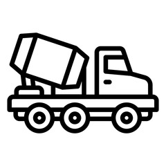 Fototapeta na wymiar mixer truck Icon, sign, symbol, vector