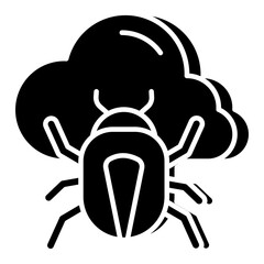 A trendy vector design of cloud bug