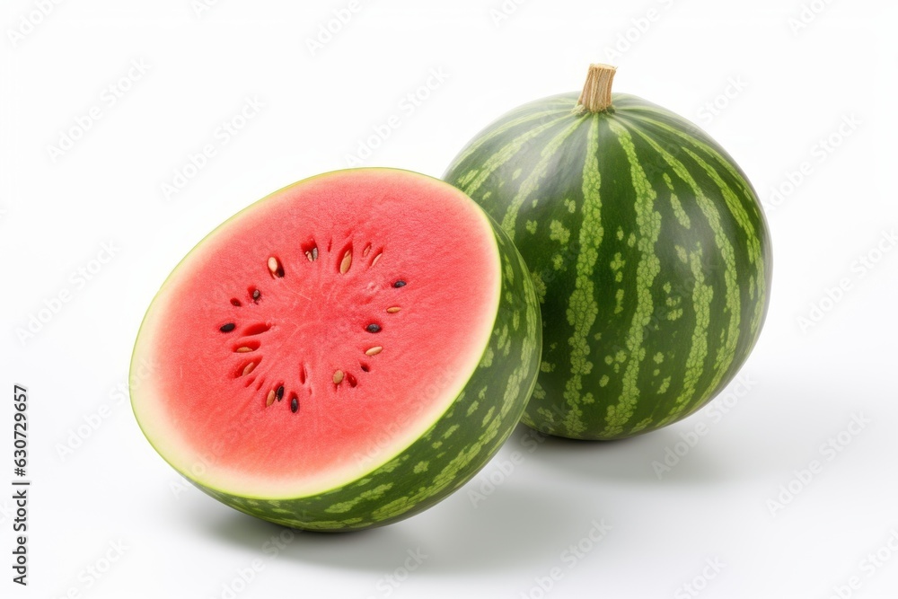 Poster appetizing watermelon on a light background. background with selective focus and copy space