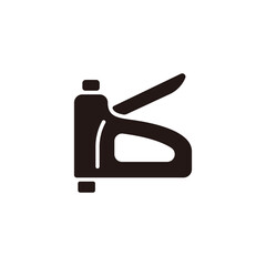 Staple gun icon.Flat silhouette version.