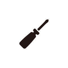 Screwdriver icon.Flat silhouette version.