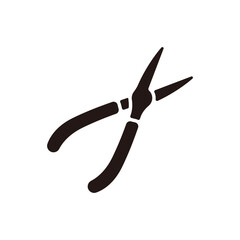 Lineman's pliers icon.Flat silhouette version.
