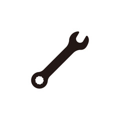 Wrench icon.Flat silhouette version.