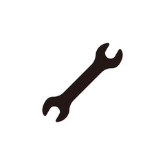 Wrench icon.Flat silhouette version.