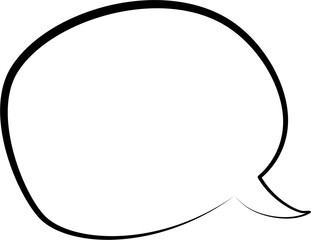 Speech bubble clipart, text box, comic bubble doodle