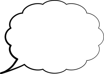 Speech bubble clipart, text box, comic bubble doodle