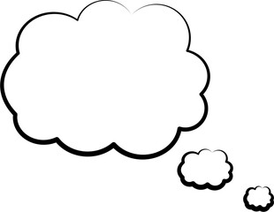 Speech bubble clipart, text box, comic bubble doodle