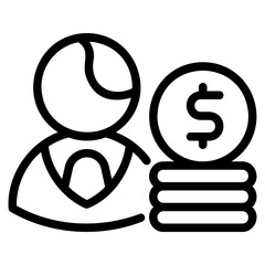 Businessman outline icon