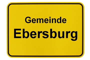Illustration eines Ortsschildes der Gemeinde Ebersburg in Hessen