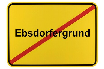 Illustration eines Ortsschildes der Gemeinde Ebsdorfergrund in Hessen