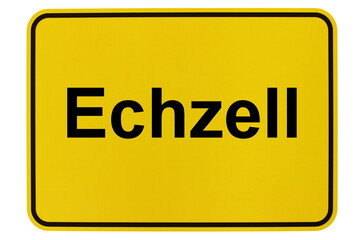 Illustration eines Ortsschildes der Gemeinde Echzell in Hessen