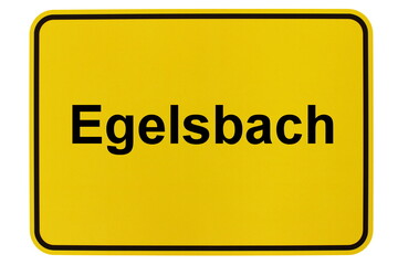 Illustration eines Ortsschildes der Gemeinde Egelsbach in Hessen