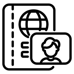  Passport outline icon