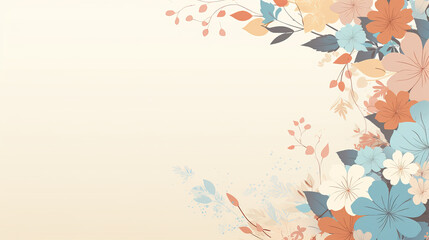 Autumnal Equinox holiday background, beige pastel colors. place for text. Hello, Autumn.